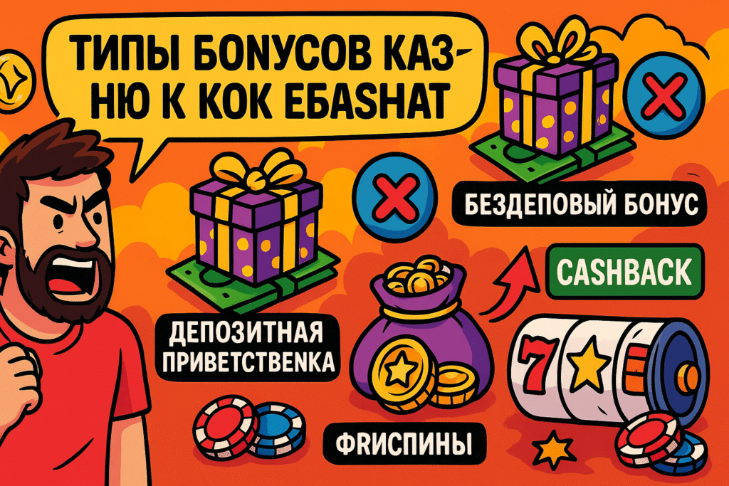 Типы бонусов казино и как они ебашат
